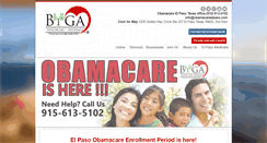 Desktop Screenshot of obamacareelpaso.com